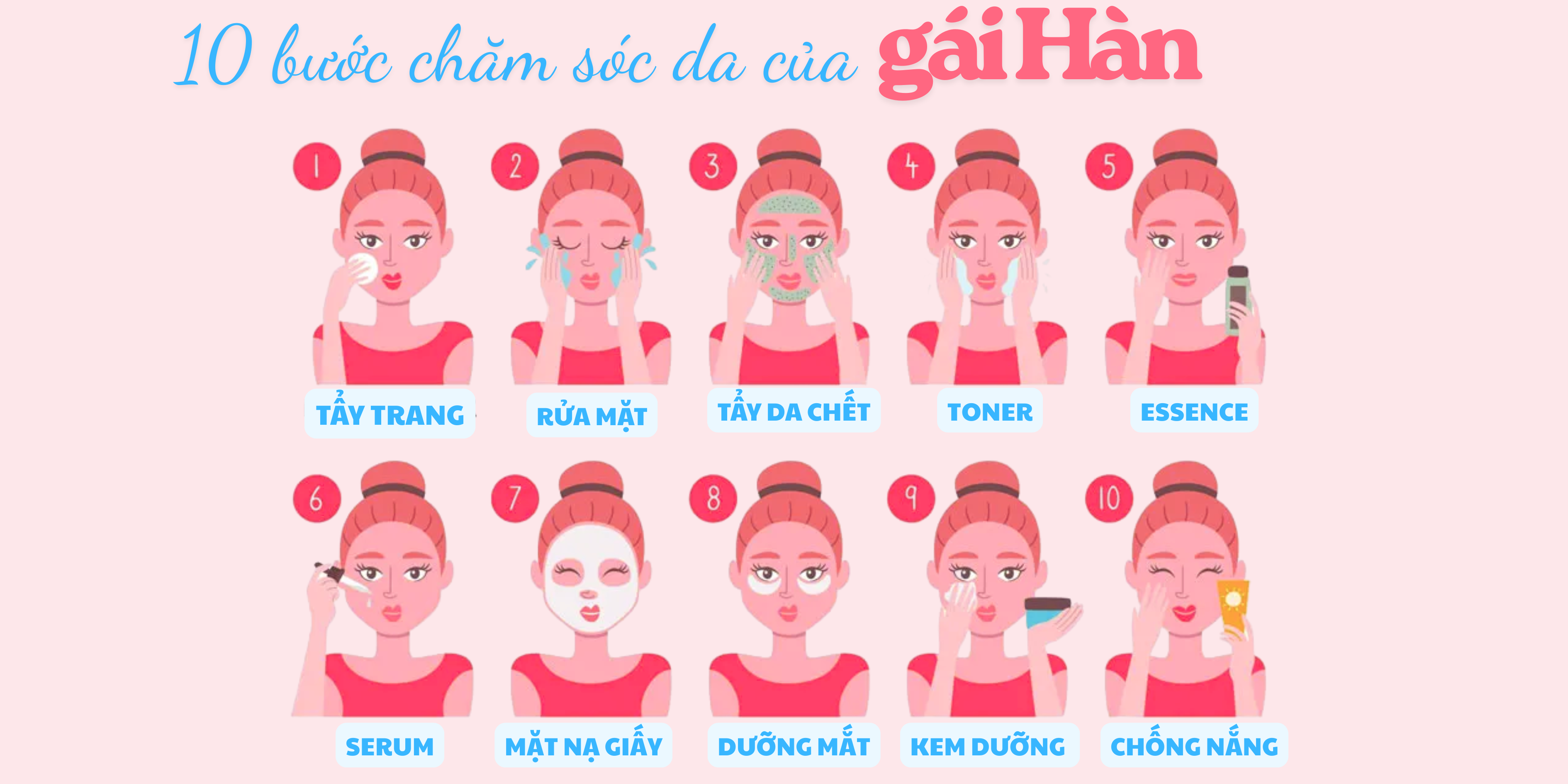 🌸 Quy Trình Chăm Sóc Da Chuẩn Gái Hàn – Bí Quyết Cho Làn Da Mướt Mịn Tự Nhiên